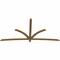 Ekena Millwork Davenport Timber Gable Bracket, Western Red Cedar, 108"W x 54"H x 1 1/2"D x 3 1/2"F, 12/12 Pitch GBW108X54X0204DAV00SWR - alternate 3